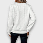 Solena | Cable-Knit Zip Front Sweater