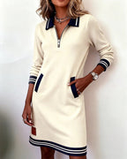 Sophie | Chic Long Sleeve Cotton Dress