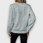 Solena | Cable-Knit Zip Front Sweater